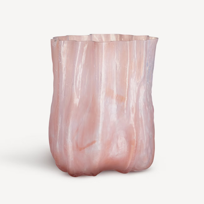 Crackle Vase Pink Pearl