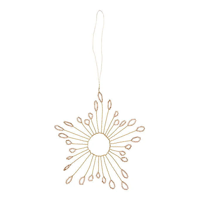 Beaded Ornament Mio Star Champagne